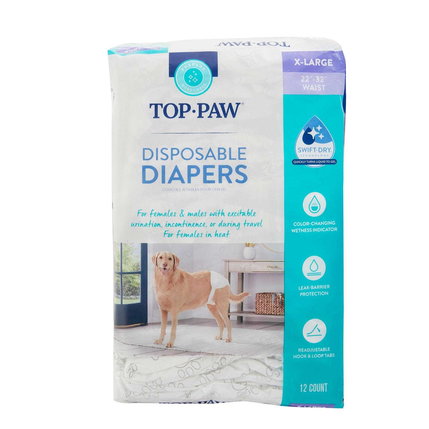 Top Paw Disposable Dog Diapers - Pet Supplies online store