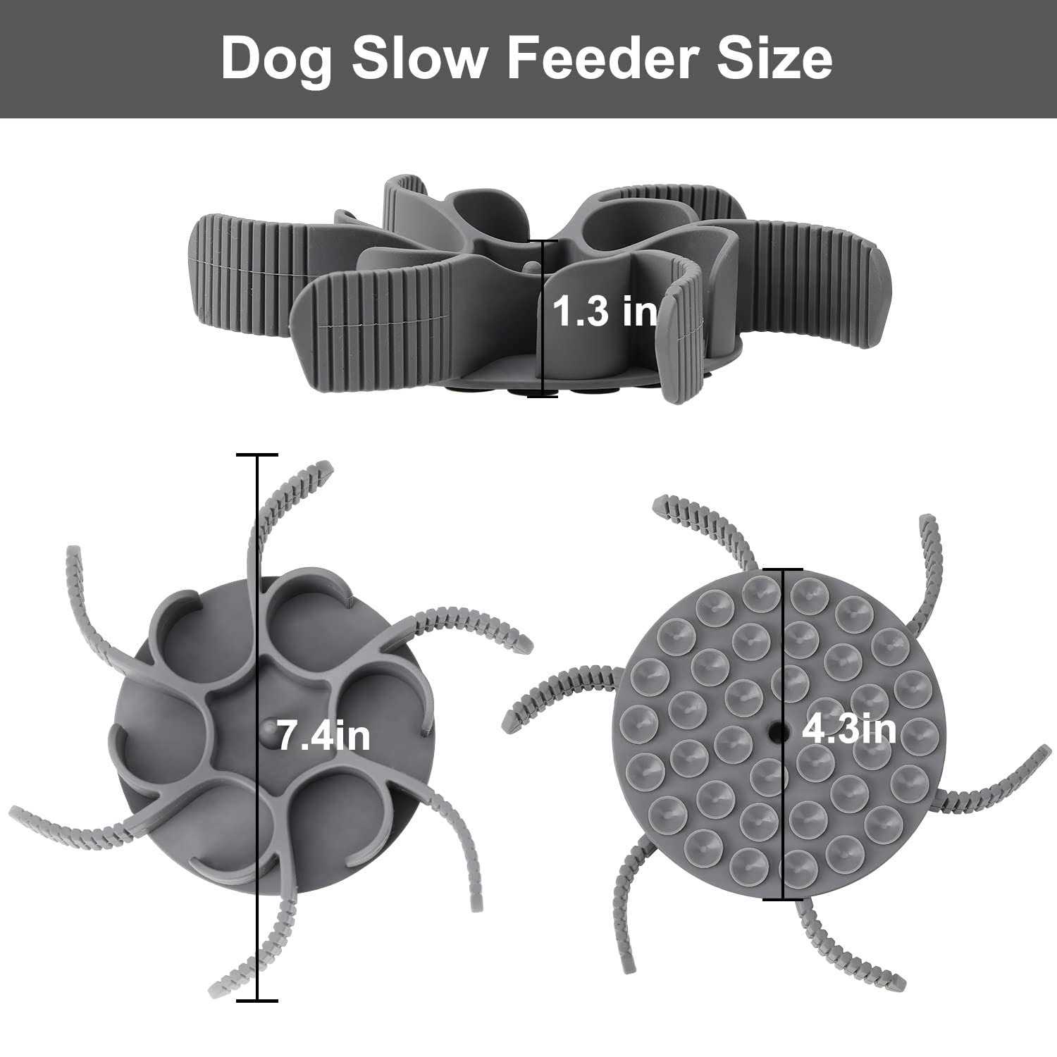 Anipaw Dog Slow Feeder Dog Bowls Silicone Spiral Dog Food Bowls Feeder Insert to Slow Down Eating for Large Medium Small Breed Dogs Perfect - Pet Supplies online store