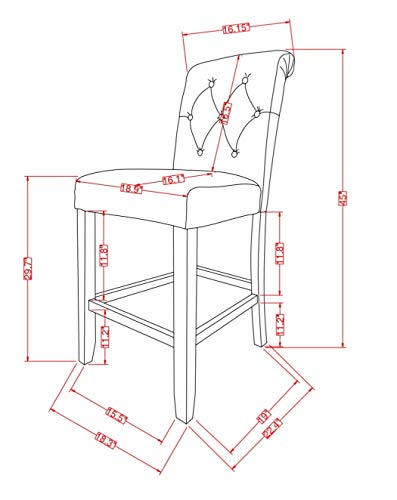 NicBex Haerin-SD-00261-LWJ Dining Chairs, 20.3