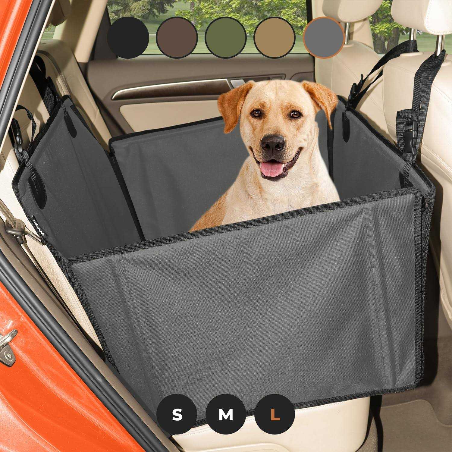 Wuglo Extra Stable Dog car Seat Reinforced car Dog Seat for Medium-Sized Dogs with 4 Fastening Straps - Pet Supplies online store