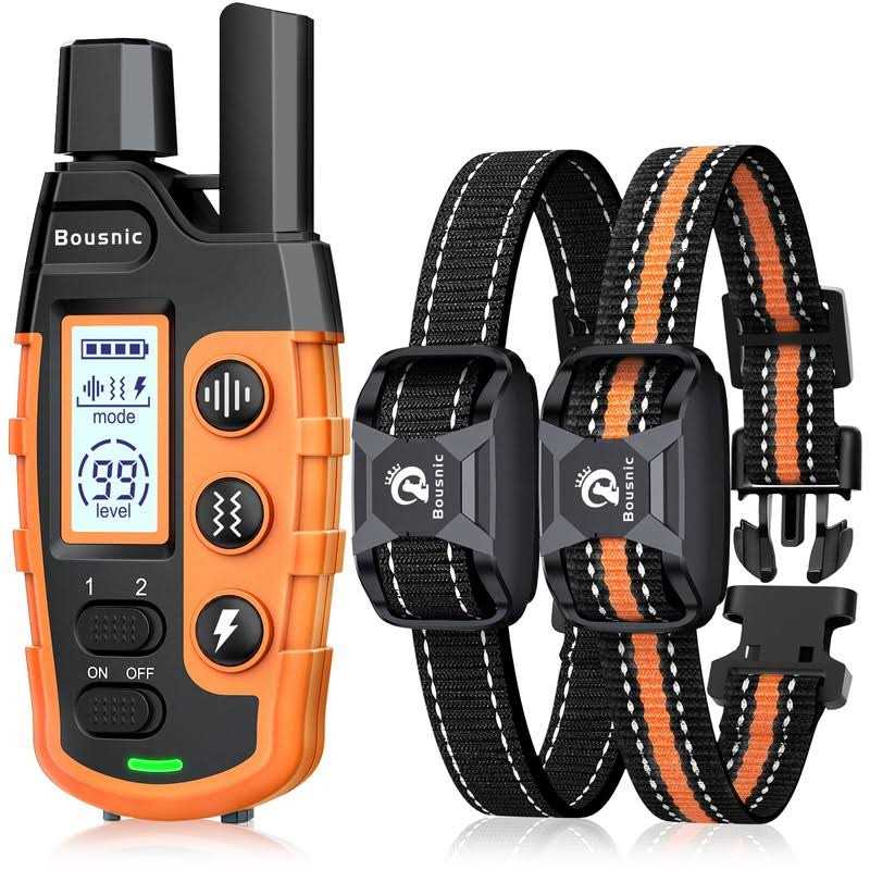 Bousnic Dog Shock Collar 2 Dogs 3300 ft Waterproof Training Collar for Dogs Large Medium Small with Rechargeable Remote - Pet Supplies online store