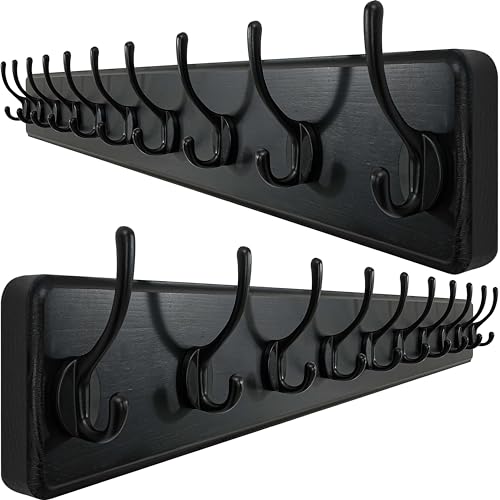 WEBI Coat Rack Wall Mount,10 Hooks,38 9/16