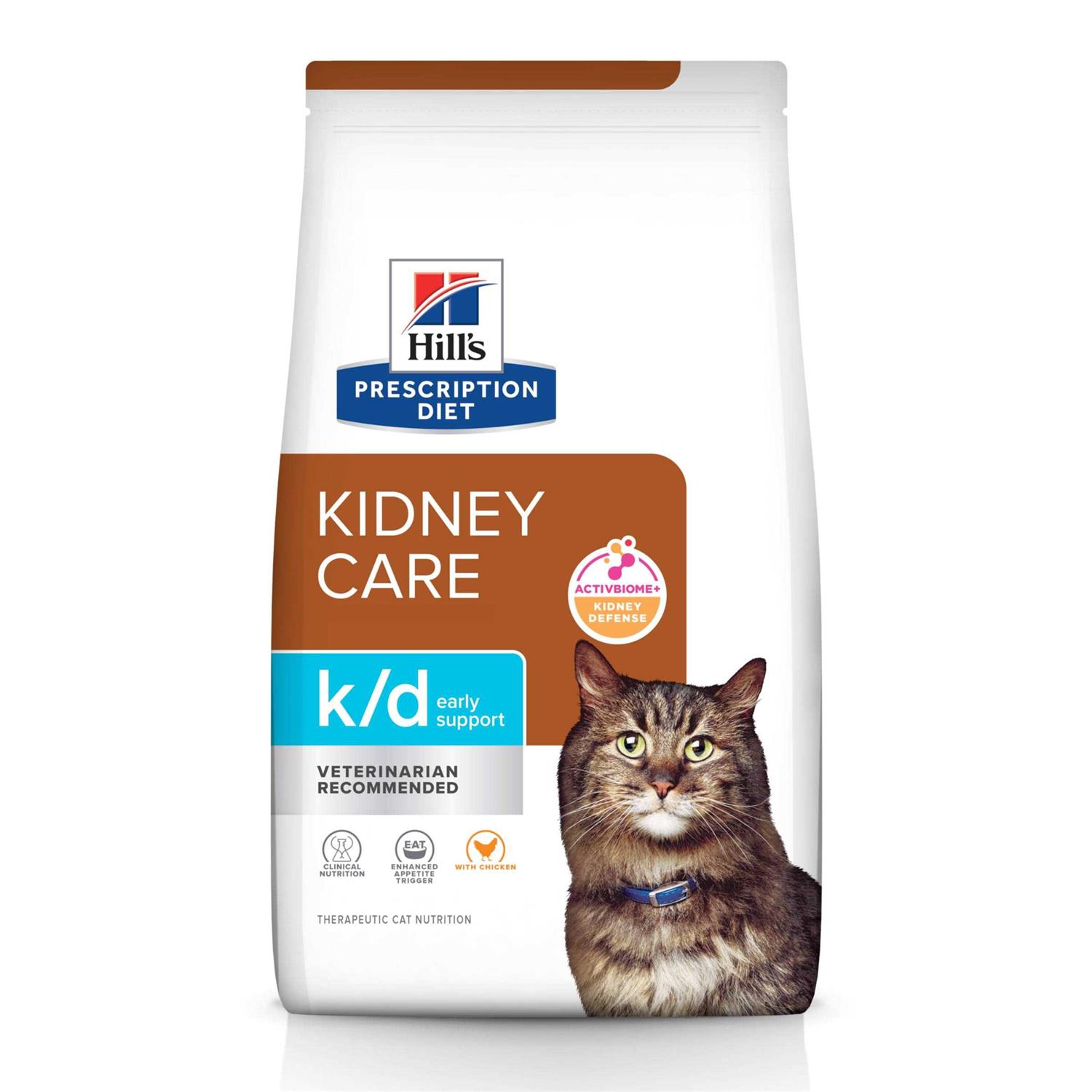 Hill's Prescription Diet k/d Early Support Kidney Care Chicken Dry Cat Food - Pet Supplies online store