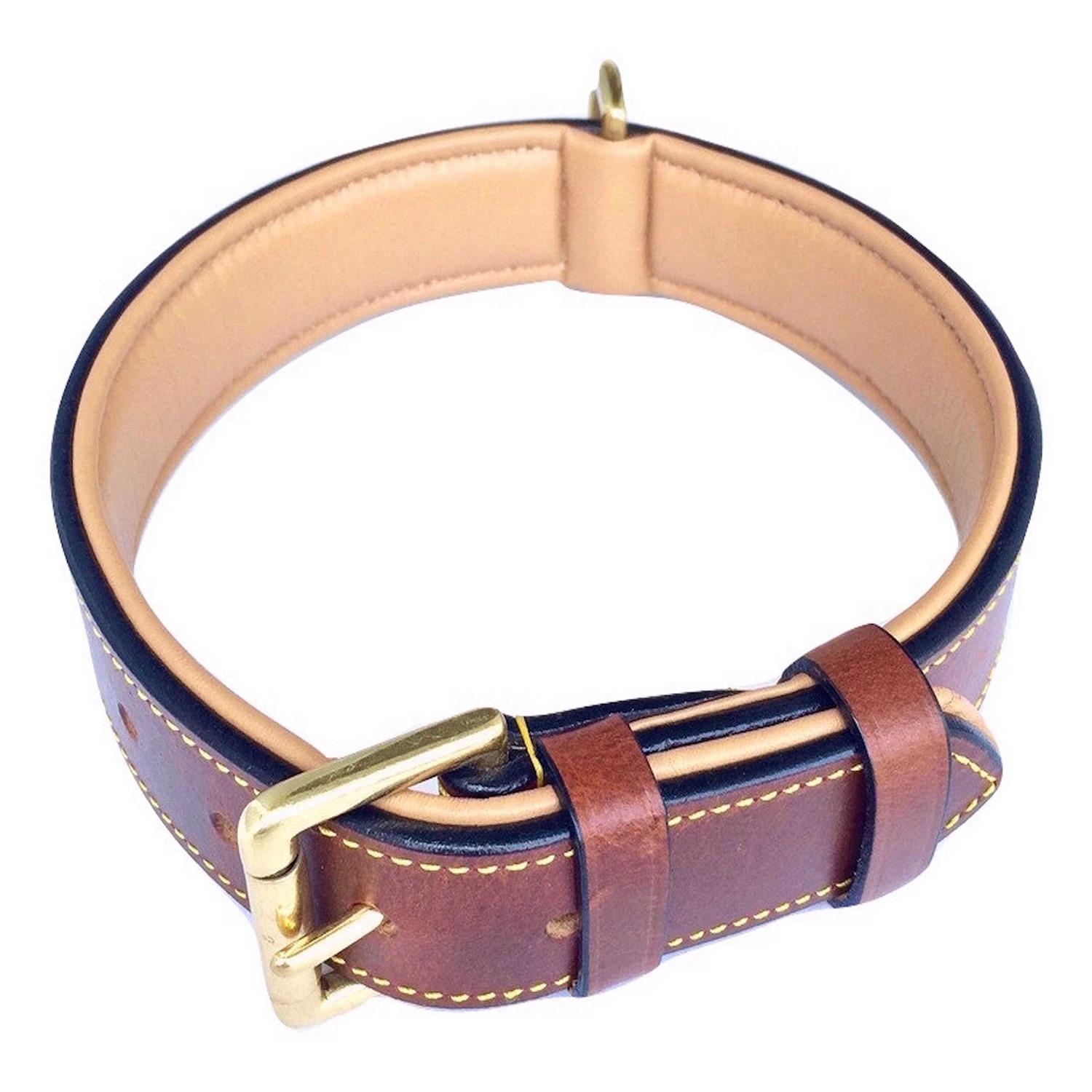 Soft Touch Collars Leather Dog Collar Padded - Pet Supplies online store