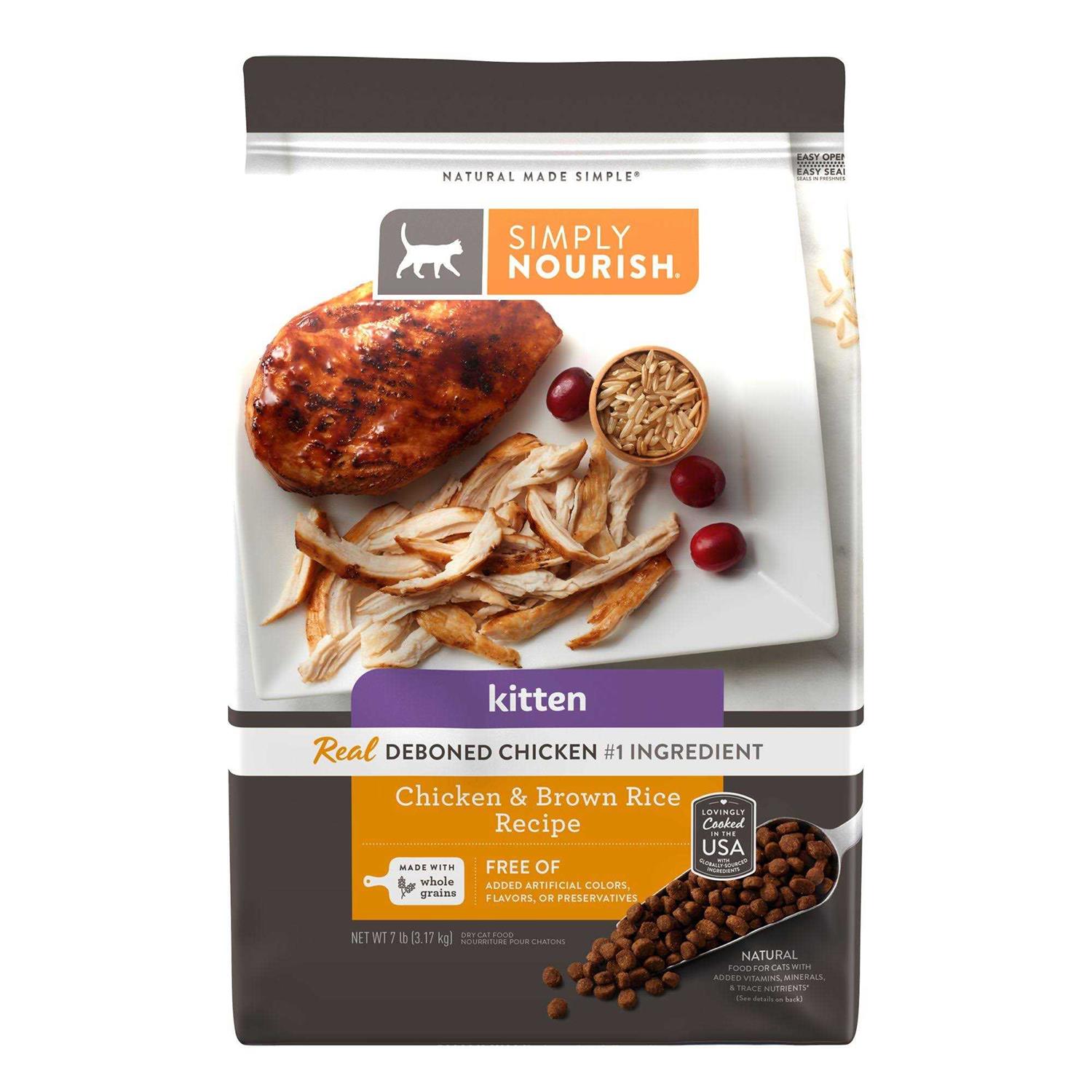 Simply Nourish Original Kitten Cat Dry Food Chicken and Rice - Pet Supplies online store