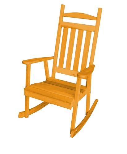 Amish-Made 28 Inch Wide Natural Stained Cedar Wood Rocking Chair
