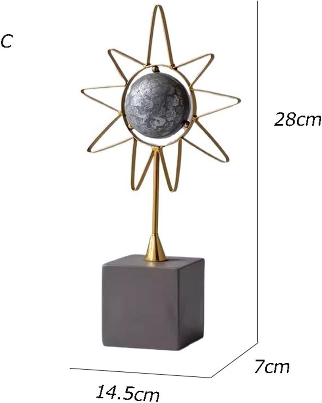 Desktop Decorations European Luxury Desktop Ornaments TV Cabinet Bedroom Study Room Arrangement Home Decoration Furnishings Ornaments(C)