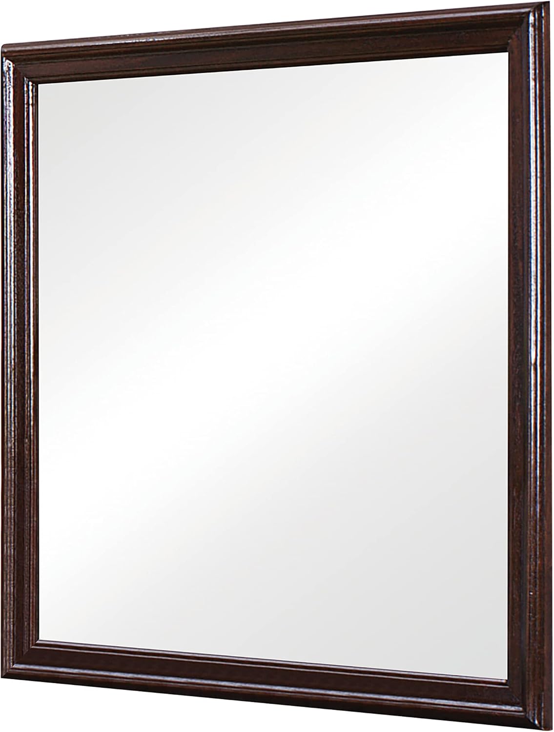 Coaster Home Furnishings Louis Philippe Traditional Square Wood Frame Bedroom Dresser Mirror Cappuccino Brown 202414