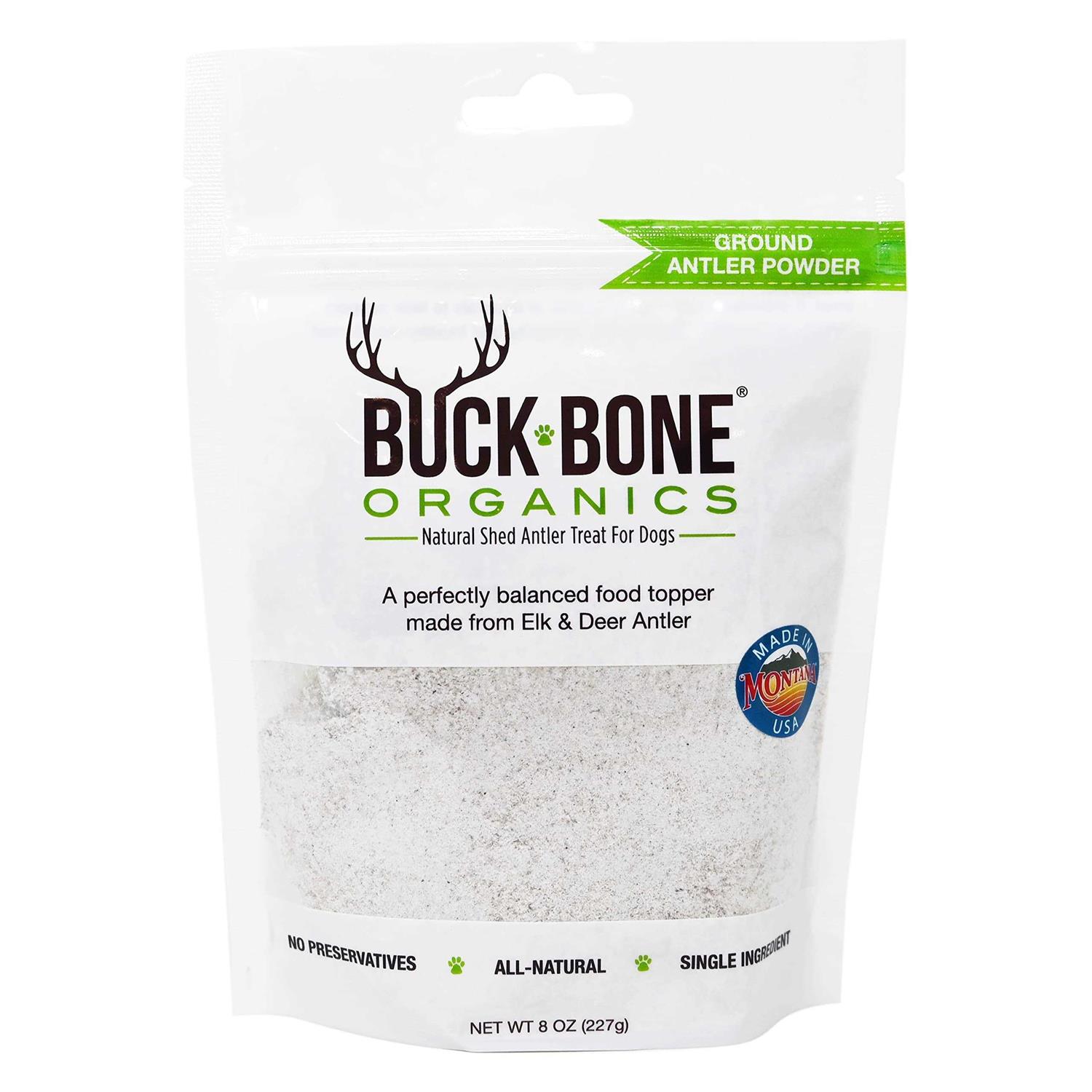 Buck Bone Organics Ground Wild Elk and Deer Antler Powder for Dogs - Pet Supplies online store