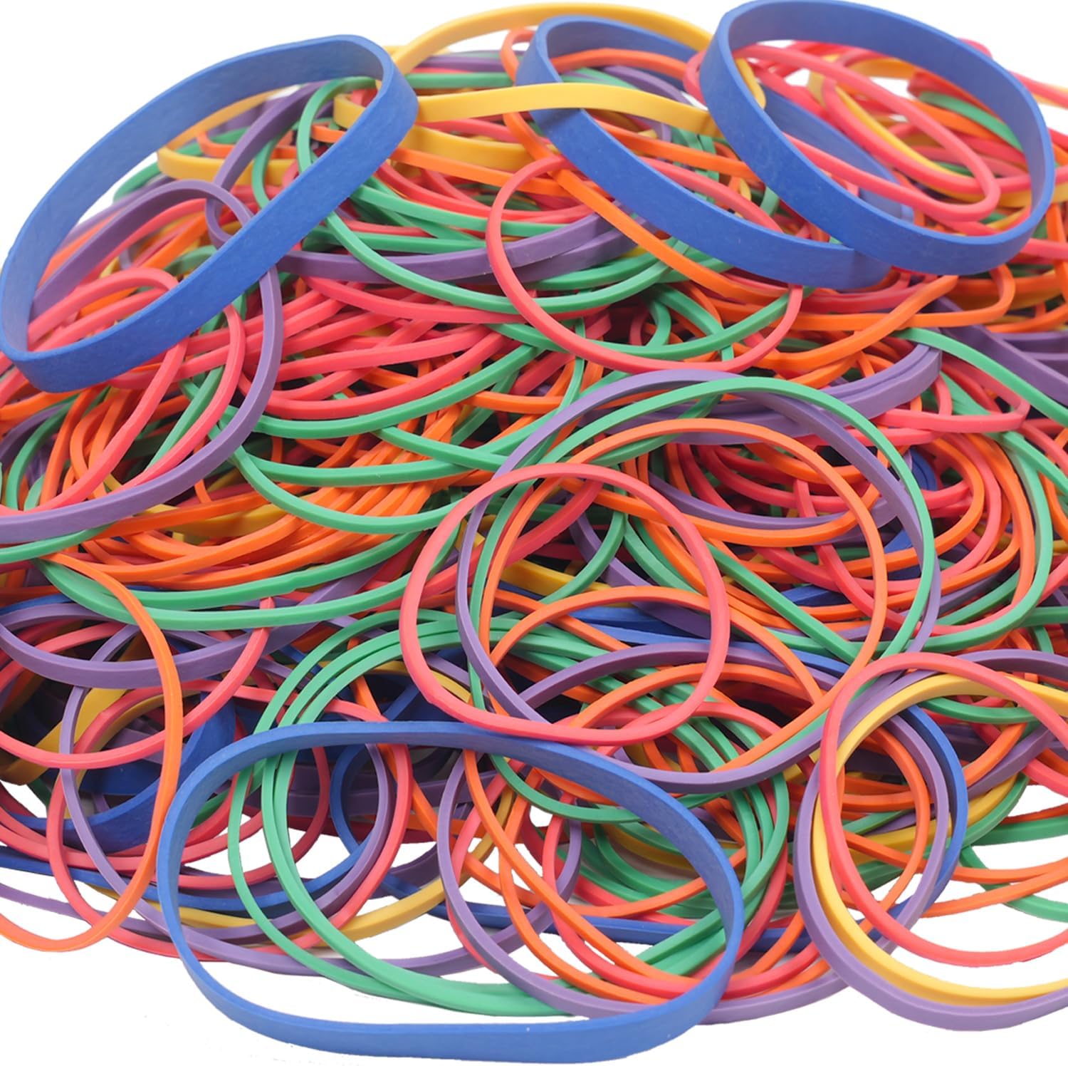 Rubber Bands assorted size multicolor rubber bands for School Home office supplies 272g/0.6 lb size#16,size18,size19,size32,size33,size64