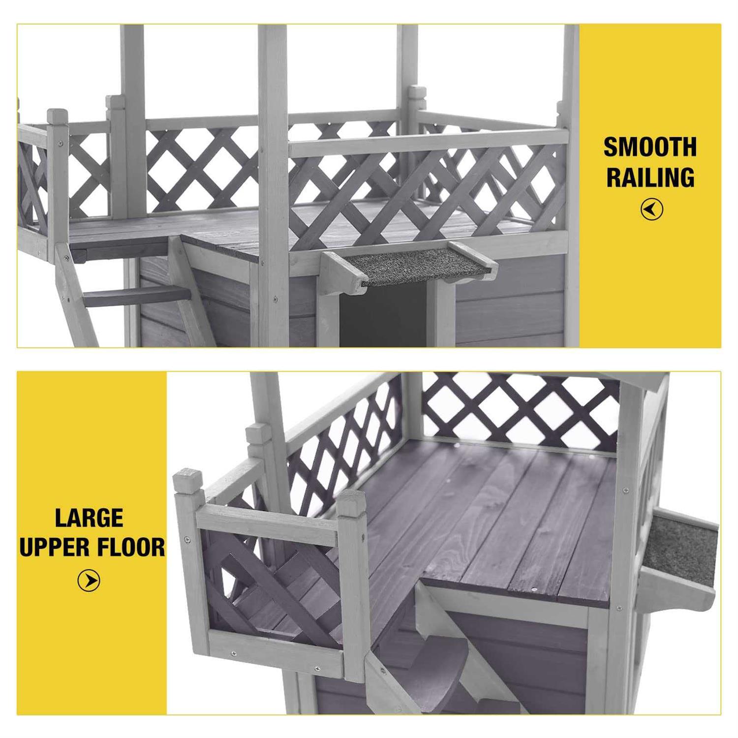 Aivituvin Feral Cat House Outdoor Indoor Kitty Houses with Escape Door for Cats Insulated - Pet Supplies online store