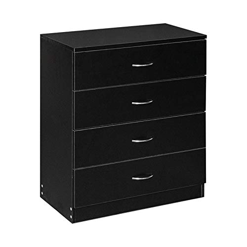 Ochine 4 Drawer Lateral File Cabinet Office Wood File Cabinet Mobile Lateral Filing Cabinet Mobile Filing Storage File Vertical Wooden Cabinet with Wheel for Home and Office (Ship from USA)