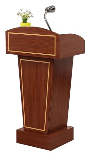 Podium, Floor Standing Podium, Lectern, Floor Standing Podiums with Open Storage Podium Stand Teacher Podiums Reception Desk(White)