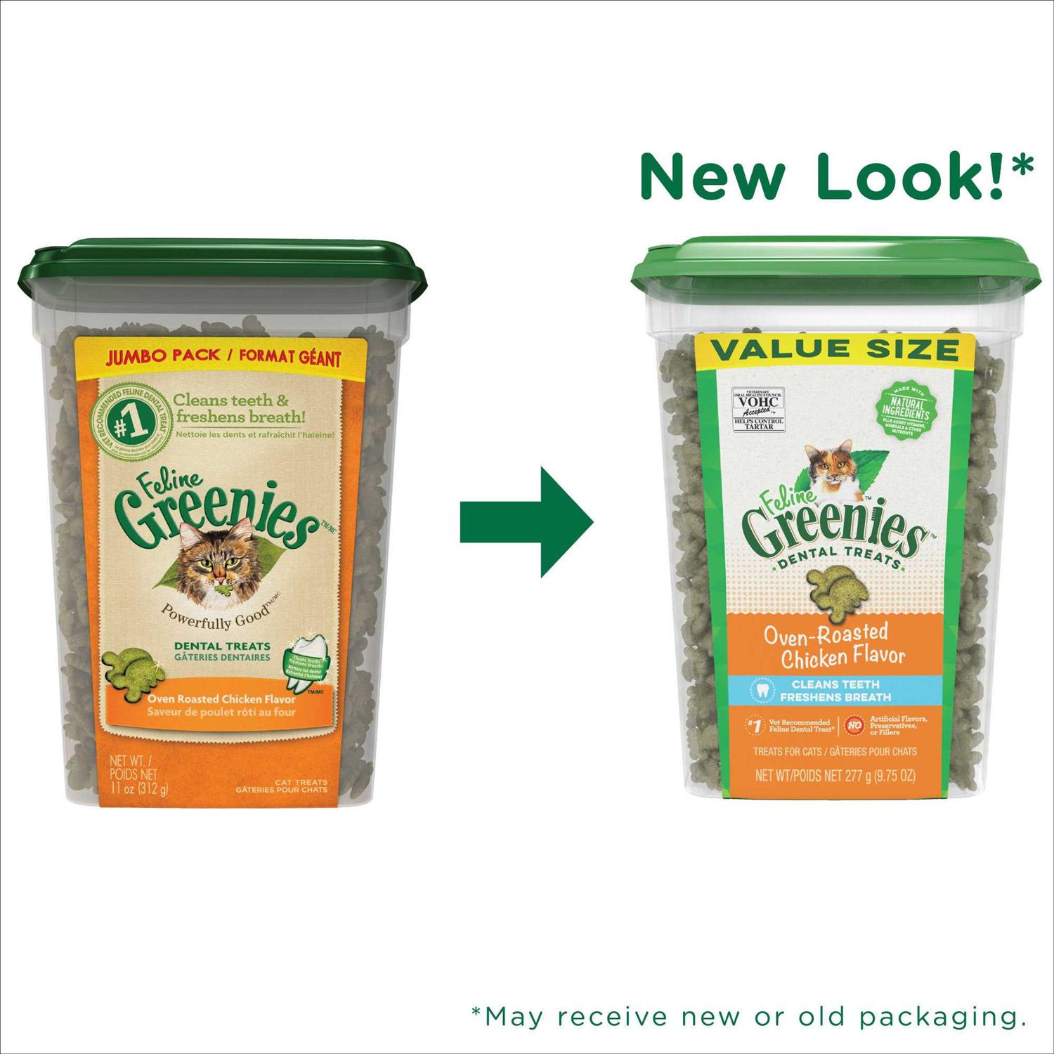 FELINE GREENIES Dental Cat Treats Flavor - Pet Supplies online store