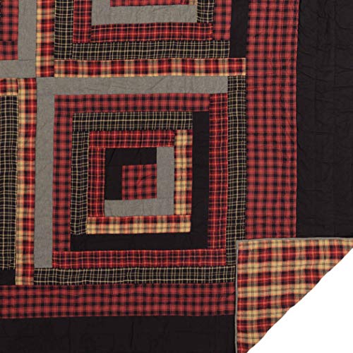 VHC Brands Rustic & Lodge Cumberland Bedding Accessory, Queen Skirt 60x80x16, Chili Pepper Red