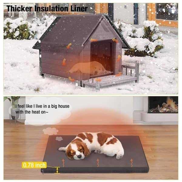 aivituvin Insulated Large Dog House with Liner Inside Iron Frame AIR81-IN - Pet Supplies online store