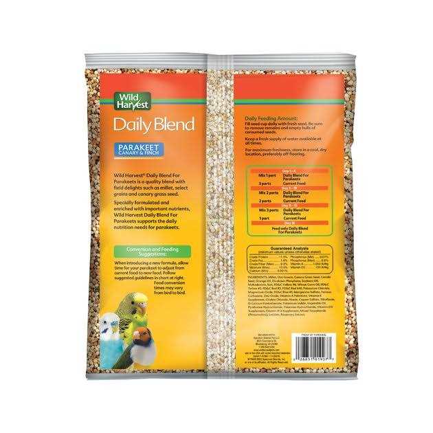 Wild Harvest Daily Blend Parakeet - Pet Supplies online store