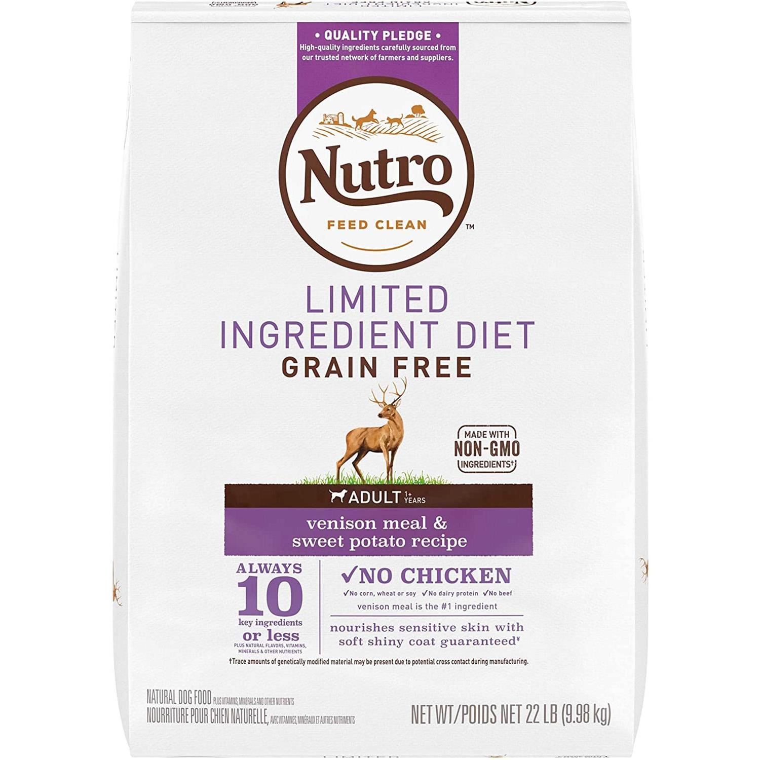 Nutro Limited Ingredient Diet Grain Free Adult Venison & Sweet Potato Dry Dog Food - Pet Supplies online store