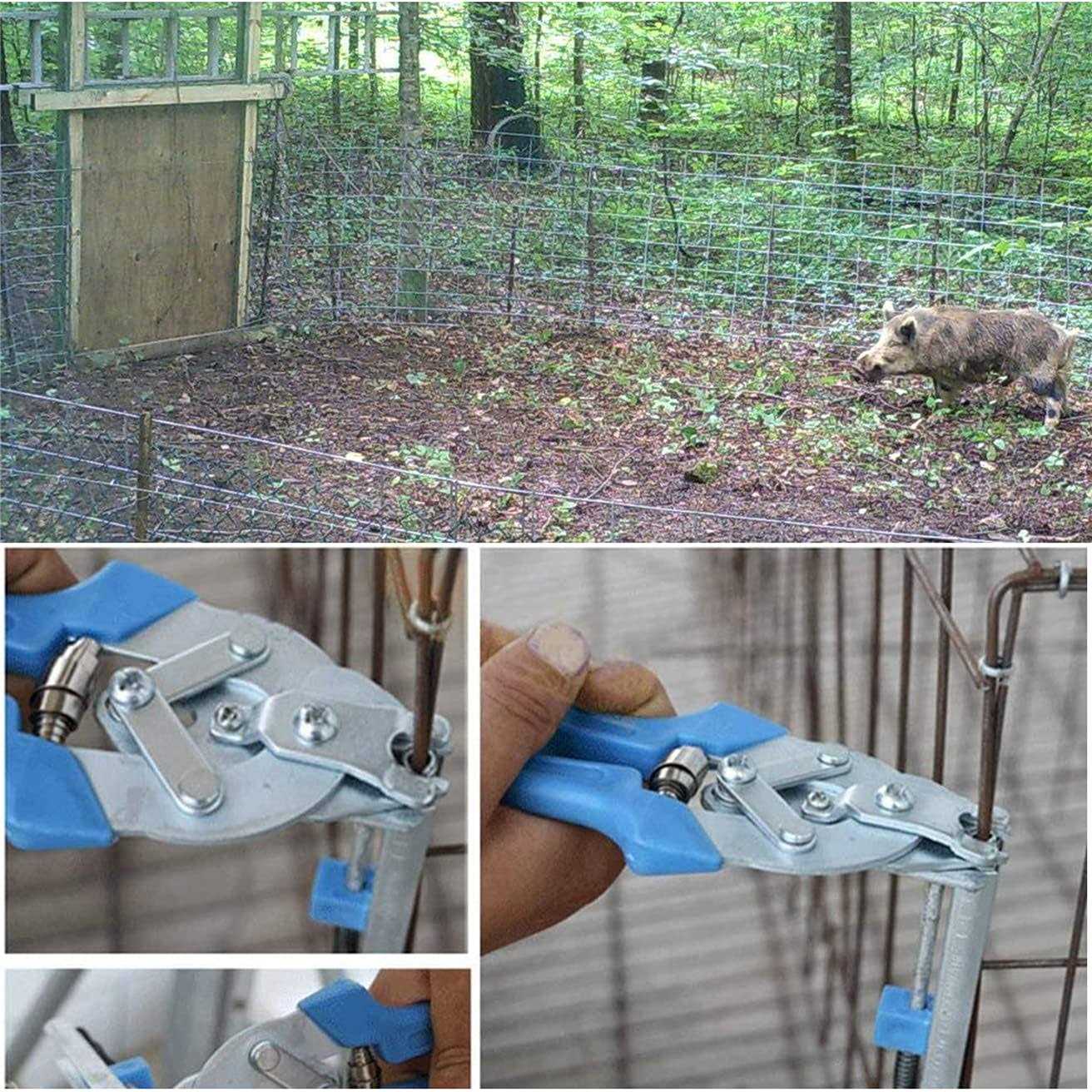 WOMOUR Type M Nail Ring Pliers Hog Ring Chicken Duck Goose Dog Cat Rabbit Kit Clamp with Nail Groove for Animal Cages/Wire Fencing - Pet Supplies online store