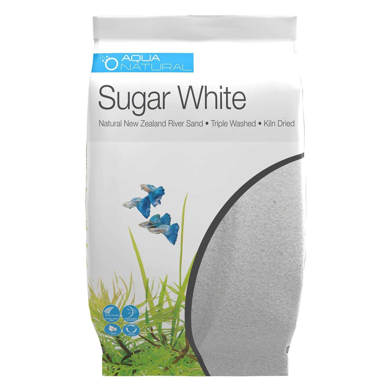 Aqua Natural Sugar White Sand 10lb Substrate for Aquascaping, Aquariums, Vivariums and Terrariums - Pet Supplies online store