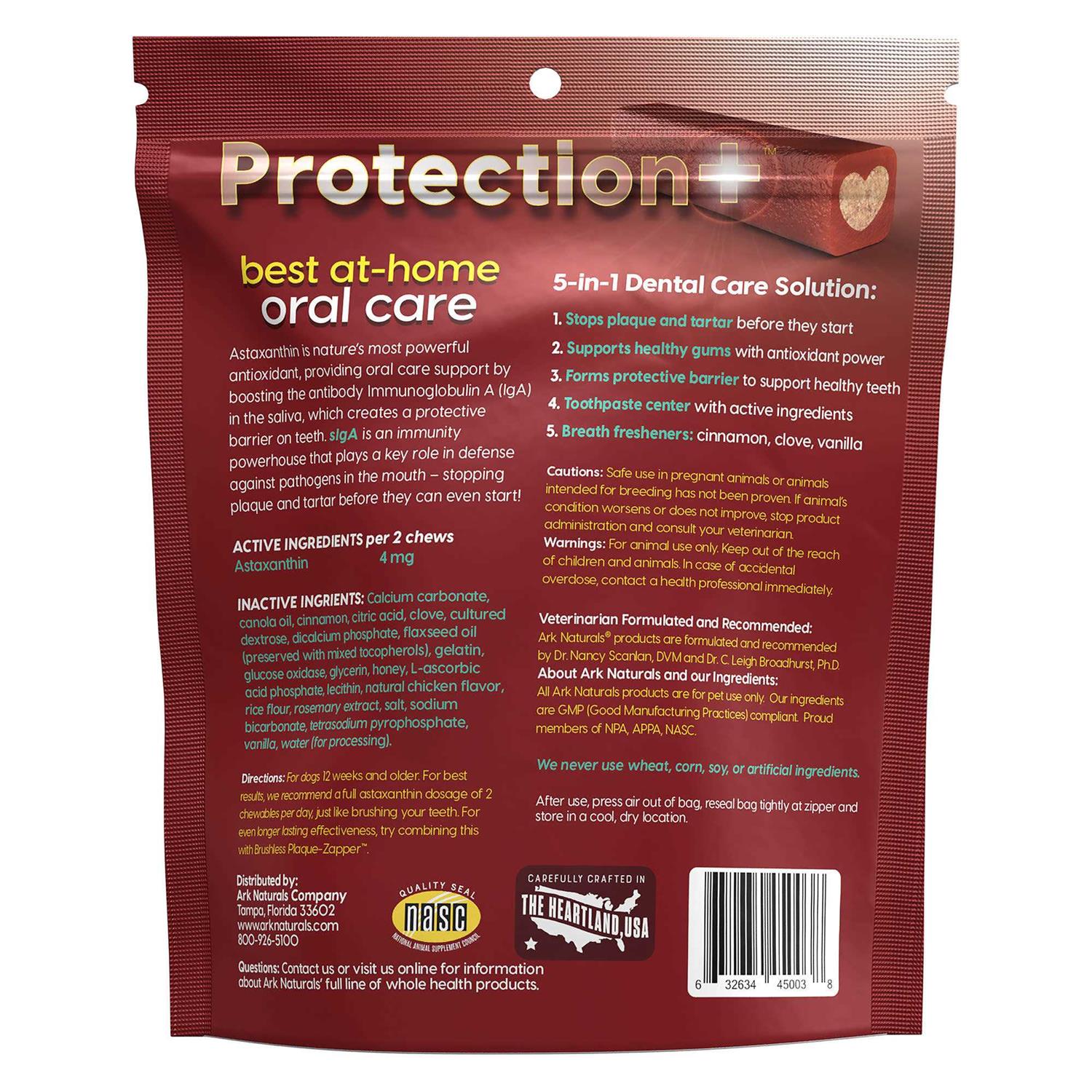 Ark Naturals Protection+ Brushless Toothpaste Dental Chews - Pet Supplies online store