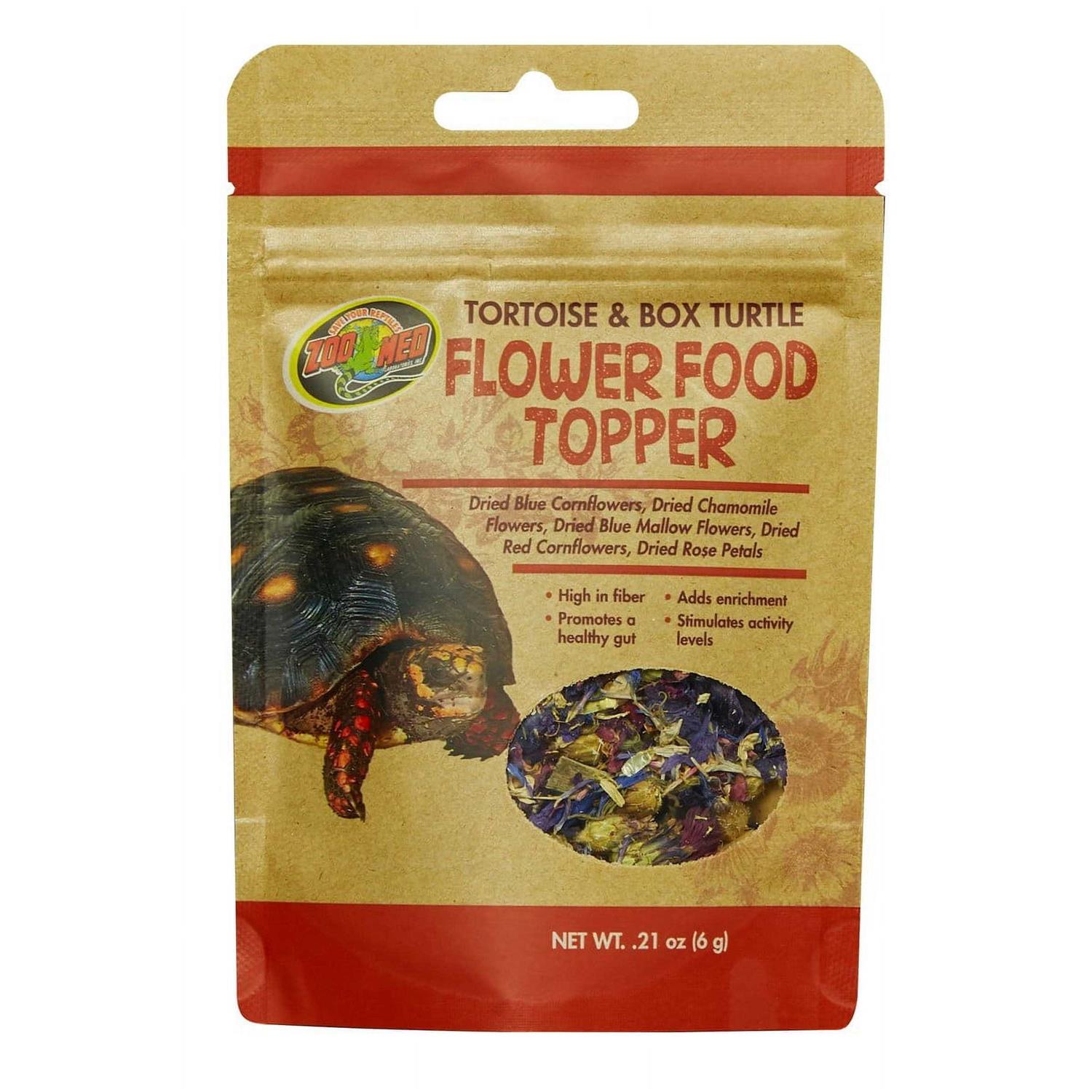 Zoo Med Tortoise & Box Turtle Flower Food Topper - Pet Supplies online store