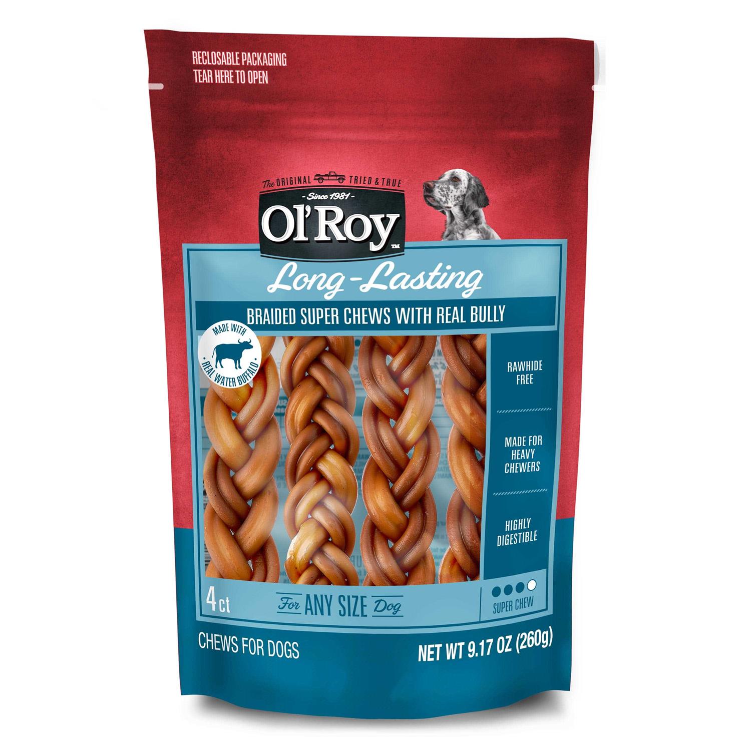Ol' Roy Braided Bully Stick for Dogs - Pet Supplies online store