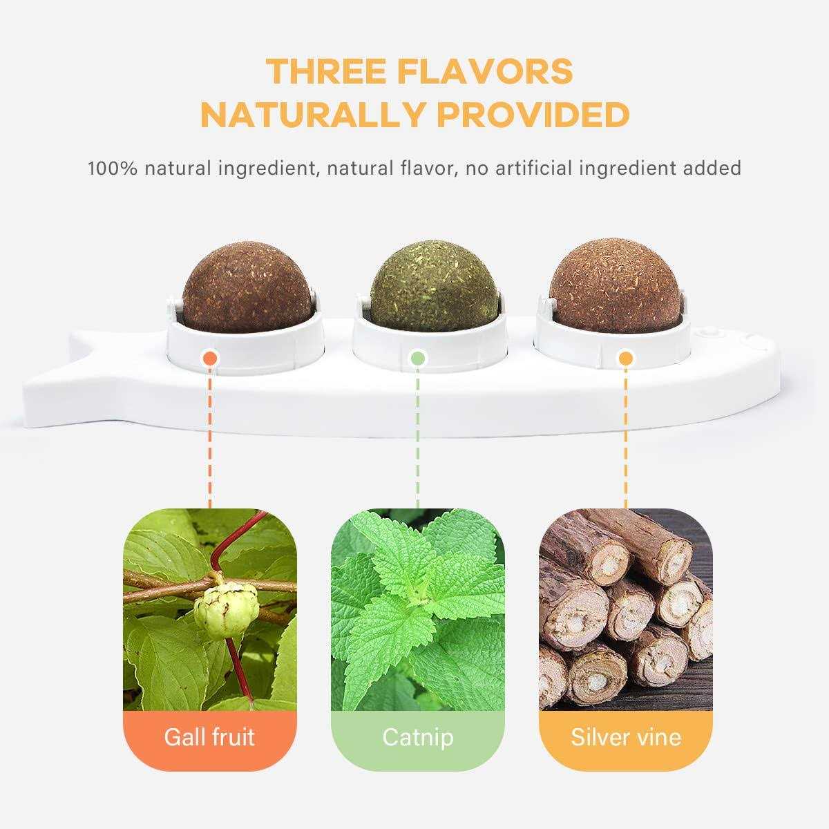 Snow Pet Magic Catnip Wall Balls Toys for Cats Wall Treats Kitten Treat Toys Indoor Catnip Ball Toys Teeth Cleaning Chew Silvervine Catnip Balls - Pet Supplies online store