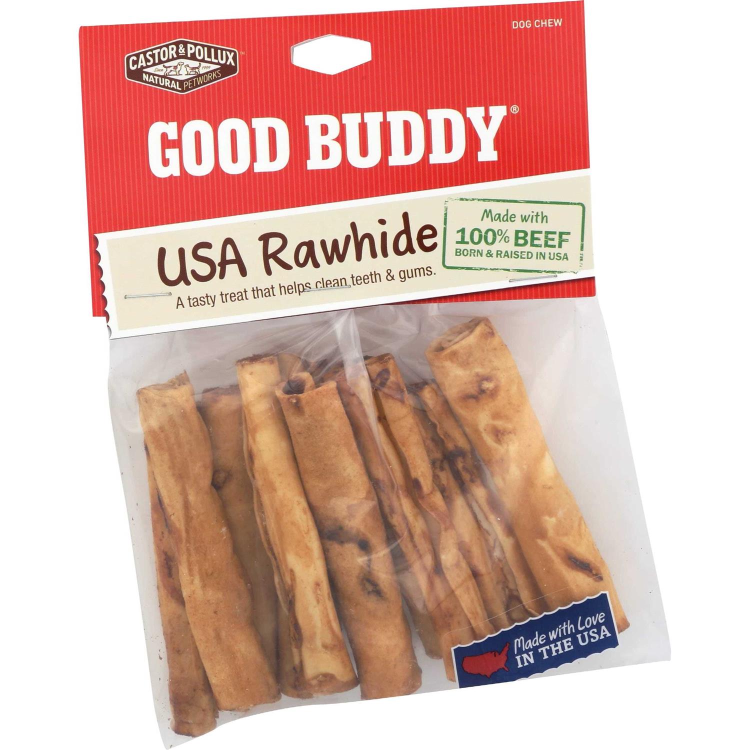 Castor & Pollux Good Buddy Rawhide Mini Rolls USA - Pet Supplies online store