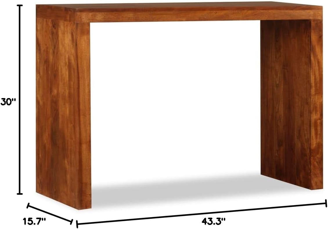 Entryway Table, Console Table, Sofa Table Narrow Long for Living Room, Couch, Hallway, Foyer, Kitchen Counter,Solid Wood with Sheesham Finish 43.3