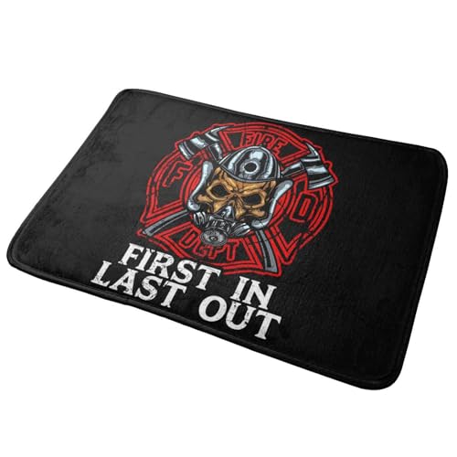 Firefighter First in Last Out Ultra Soft Area Rug for Living Room Indoor Decoration Non Slip Carpet Bedroom Mat Nursery Office Home Decor, Painting
