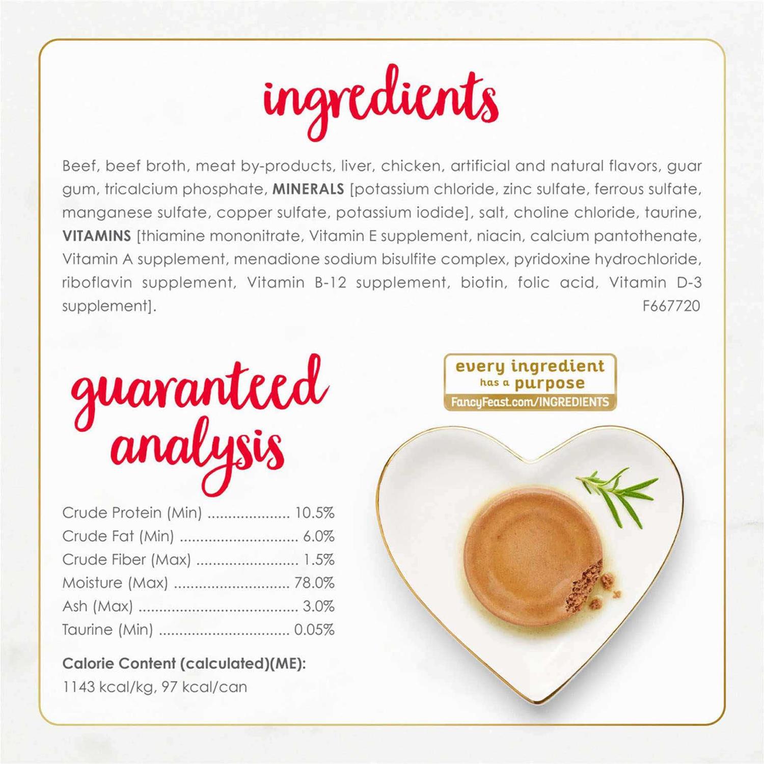 Fancy Feast Classic Pate Tender Beef & Chicken Feast Cat Food - Pet Supplies online store