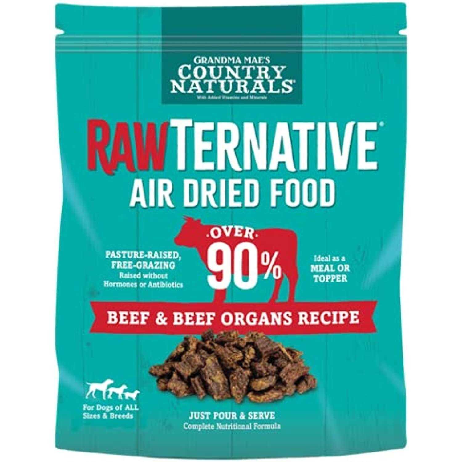 Grandma Mae's Country Naturals RawTernative Air Dried Beef/Beef Organs - Pet Supplies online store