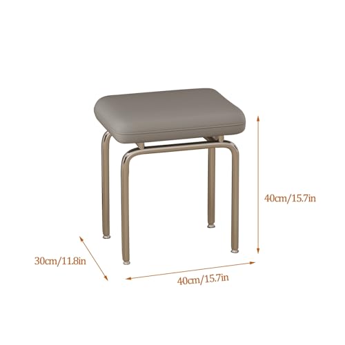 Makeup Vanity Chair, Chairs Living Room, Vanity Stool, Makeup Chair, Foot Stools, Furniture for Living Room, Bedroom, Desk(Dark gray)