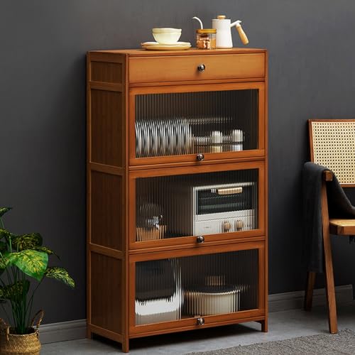 Kitchen Storage Cabinet,Freestanding Buffet Cupboard, Wooden Sideboard with Flap Door，Kitchen Cupboard,for Home Kitchen Living Dining Room (Size : 70x32x117cm)