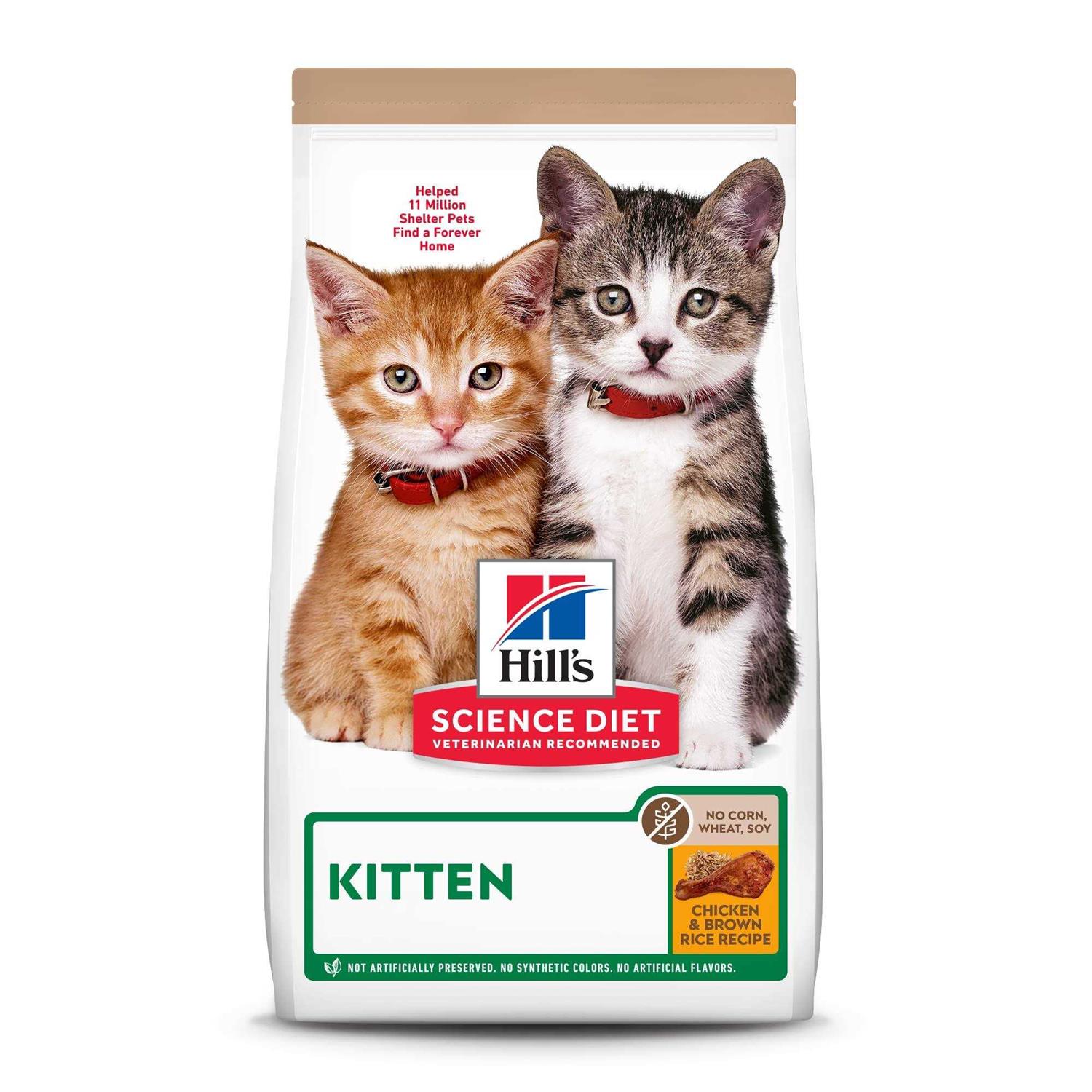 Hill's Science Diet Kitten No Corn Wheat or Soy Dry Cat Food - Pet Supplies online store