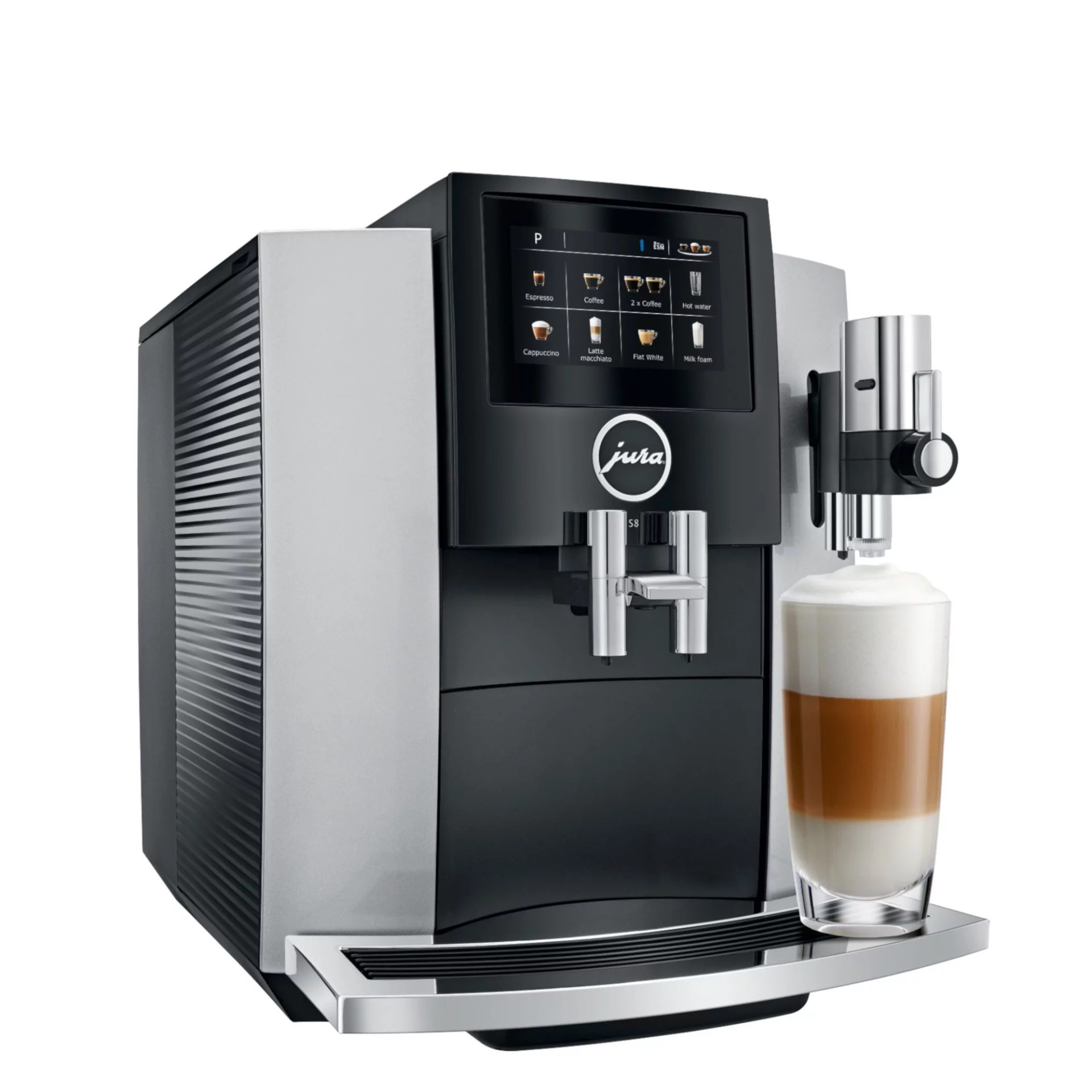 Jura S8 Automatic Coffee & Espresso Machine | Moonlight Silver