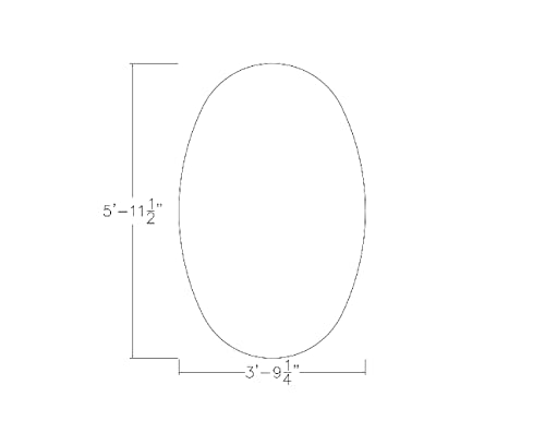 4X6 Boat-Oval Conference Table with Metal Trestle Base | 6 Person Meeting Room Table | Harmony Series | Blonde Surfside Ash