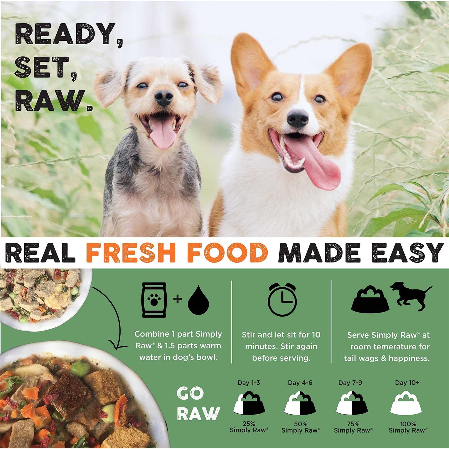 Nature's Diet Simply Raw Freeze-Dried Raw Whole Food Meal Makes 18 Lbs Fresh Raw Food with Muscle - Pet Supplies online store