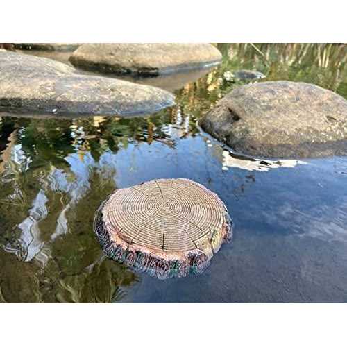AQUA KT Aquatic Turtle Round Floating Dock Tortoise Bearded Dragon Basking Platform with Suction cup for Reptile Aquatic Aquarium Decoration - Pet Supplies online store