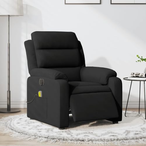 Electric Massage Recliner Chair Black Velvet,Premier Electric Massage Recliner: Ultimate Relaxation and Comfort Armchairs Recliner Sleeper Chairs for Living Room