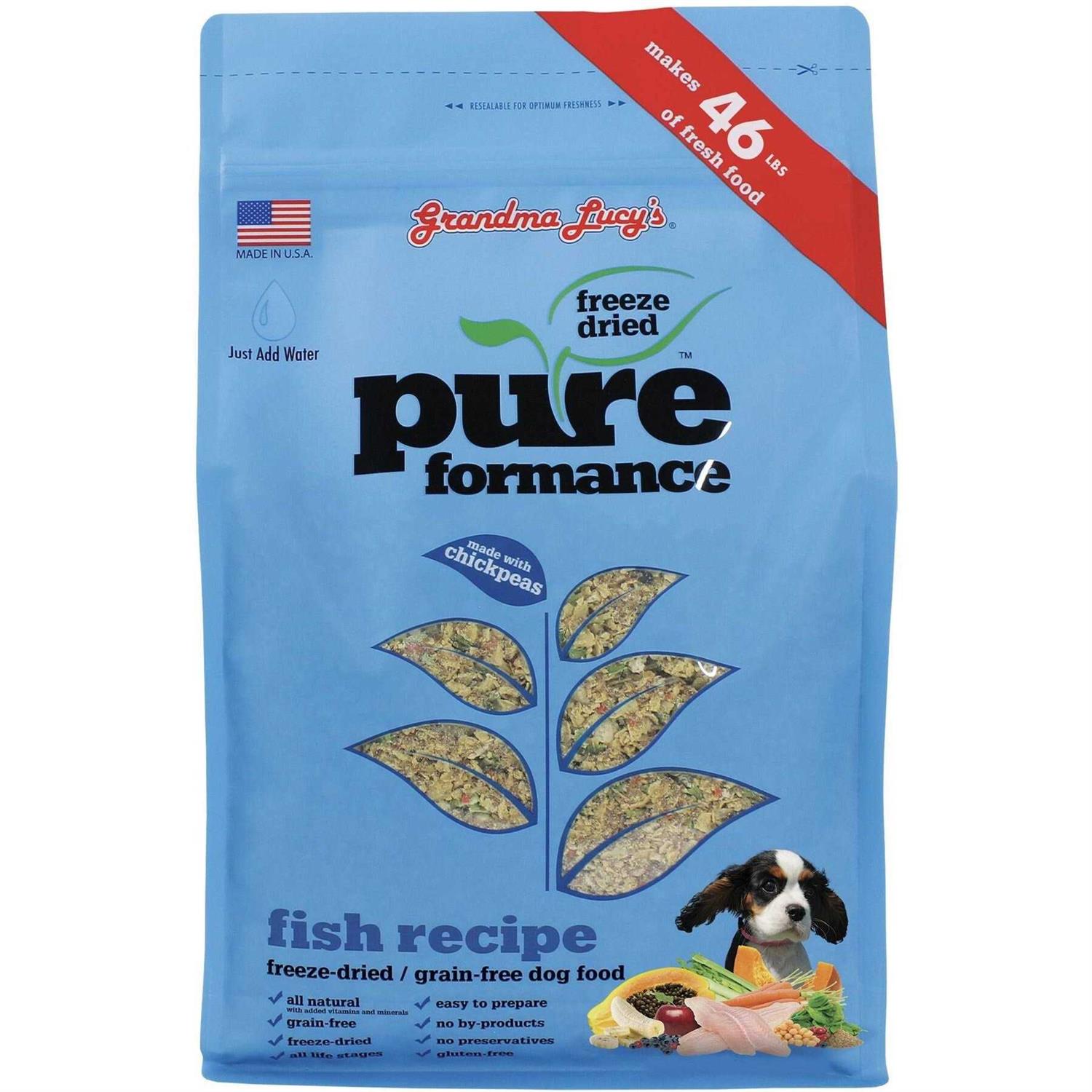 Grandma Lucy&s Pureformance Grain-Free Fish Freeze Dried Dog Food - Pet Supplies online store