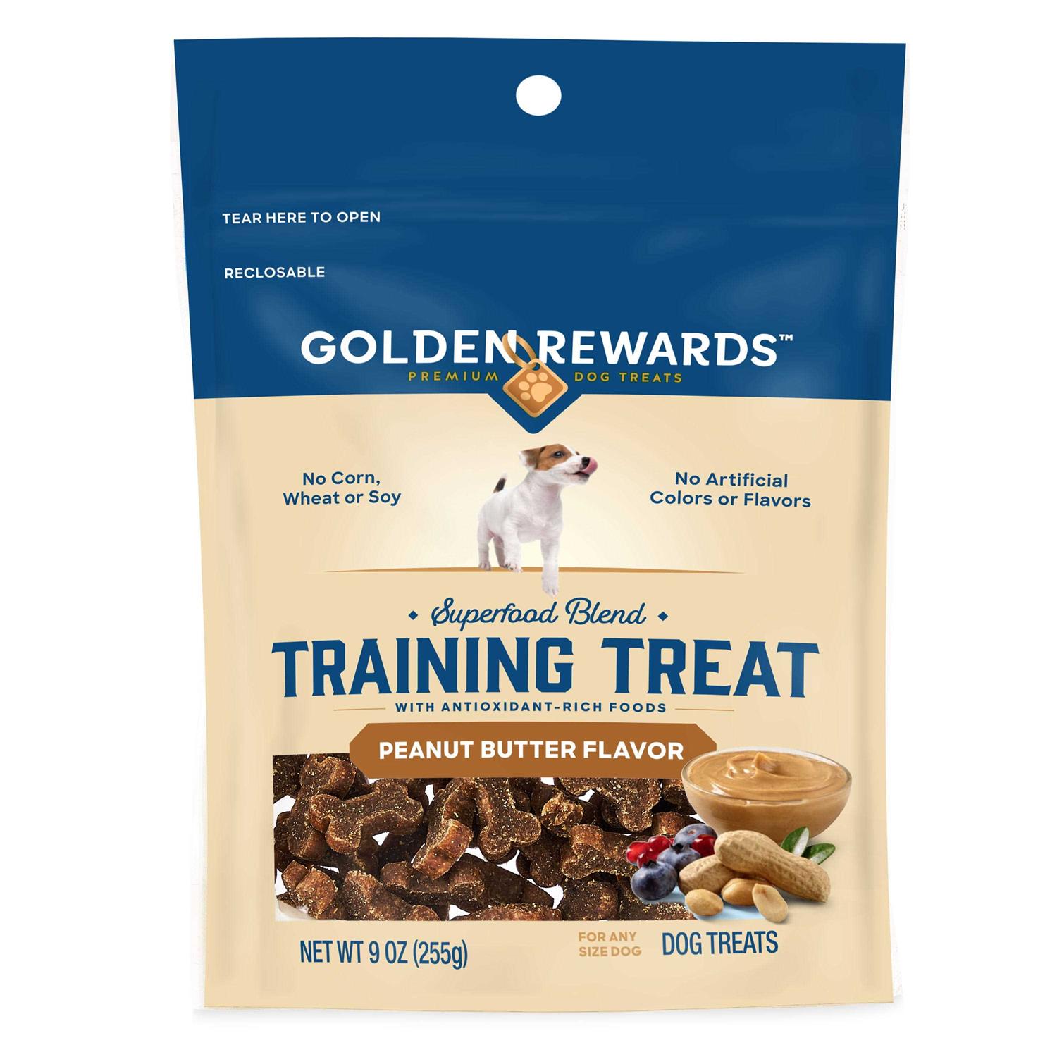 Golden Rewards Peanut Butter Flavor Training Dog Treats - Pet Supplies online store