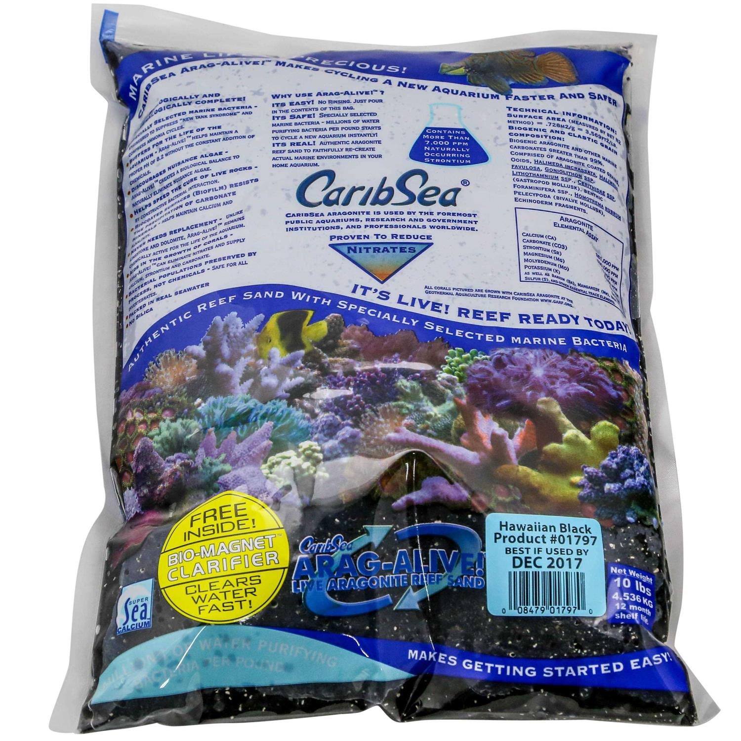CaribSea Arag-Alive Hawaiian Black Aquarium Sand - Pet Supplies online store