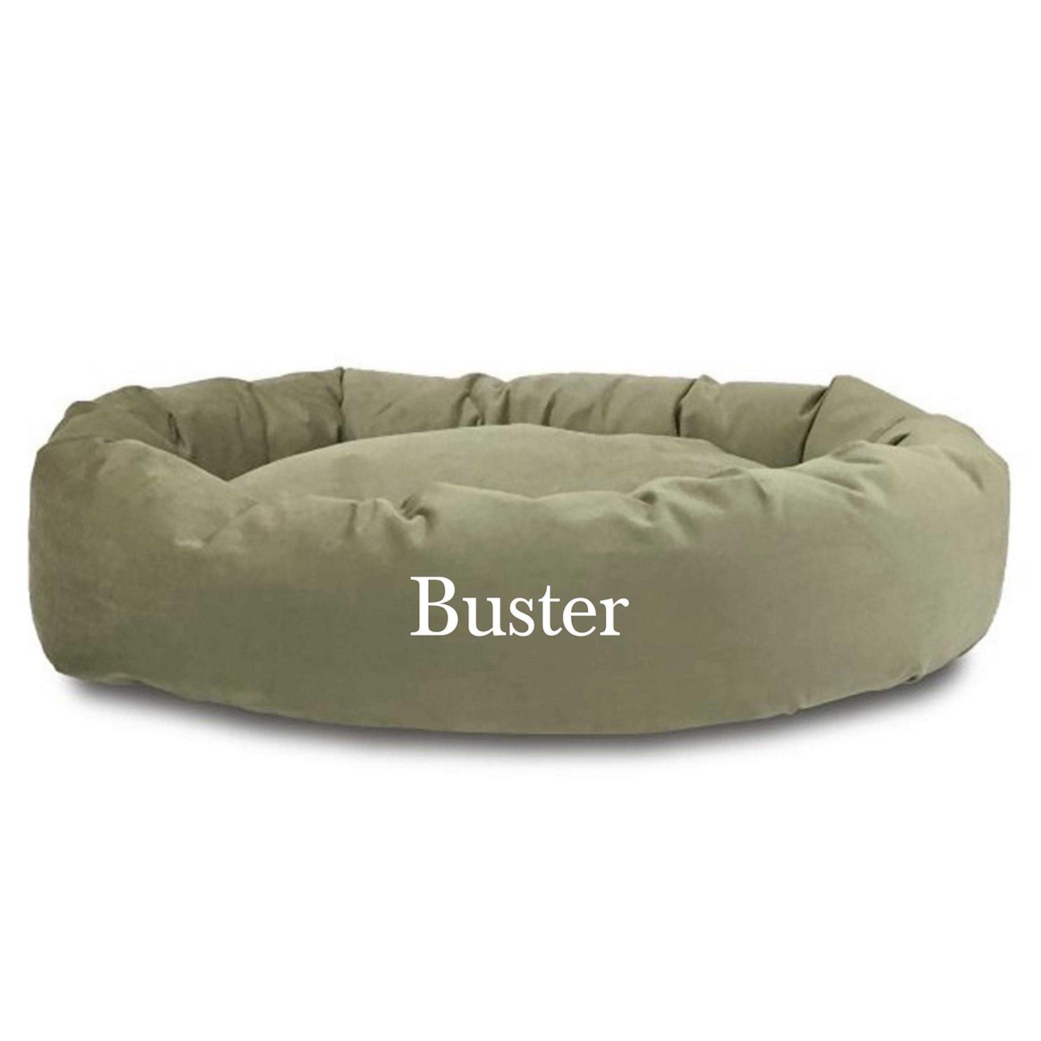 Majestic Pet Velvet Personalized Bagel Cat & Dog Bed - Pet Supplies online store