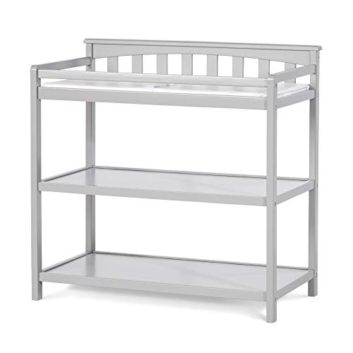 Child Craft Flat Top Changing Table with Pad, Dusty Heather