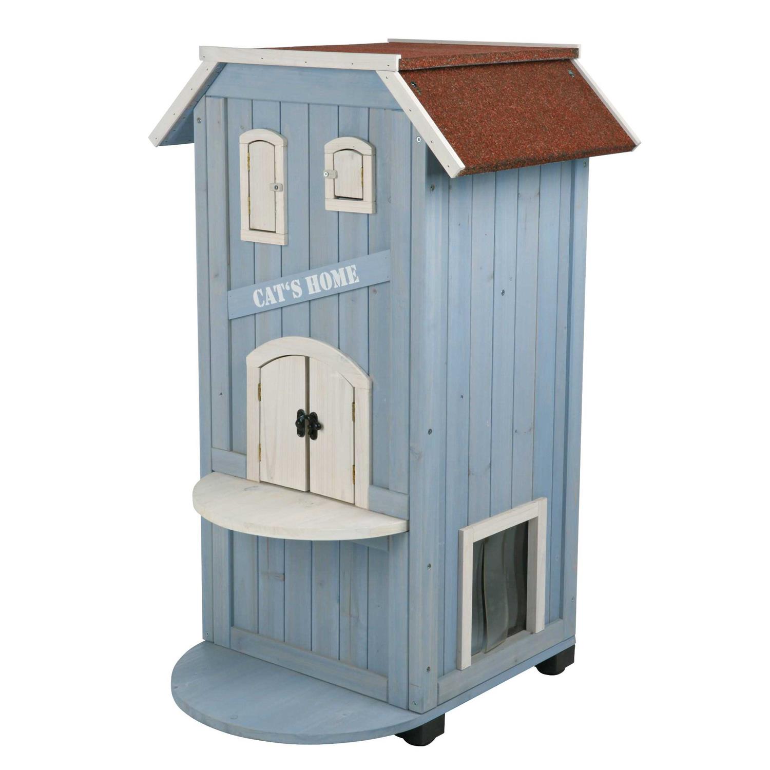 TRIXIE 3-Story Outdoor Cat House - Pet Supplies online store