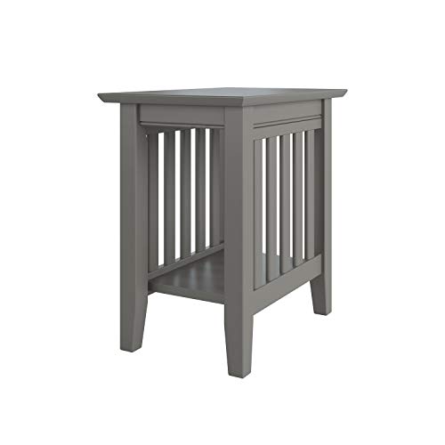 AFI Atlantic Furniture Mission Chair Side Table, Grey, Chair Side Table (22