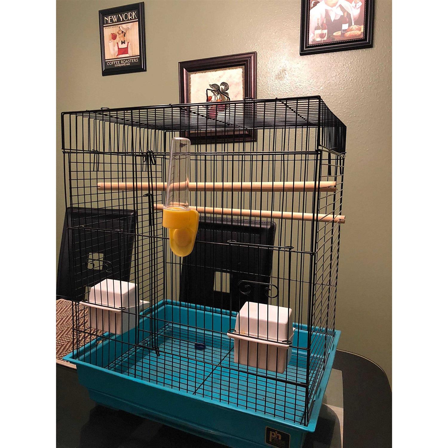 You&Me Square Top Parakeet Cage 16.5 L x 11.8 W x 22 H - Pet Supplies online store