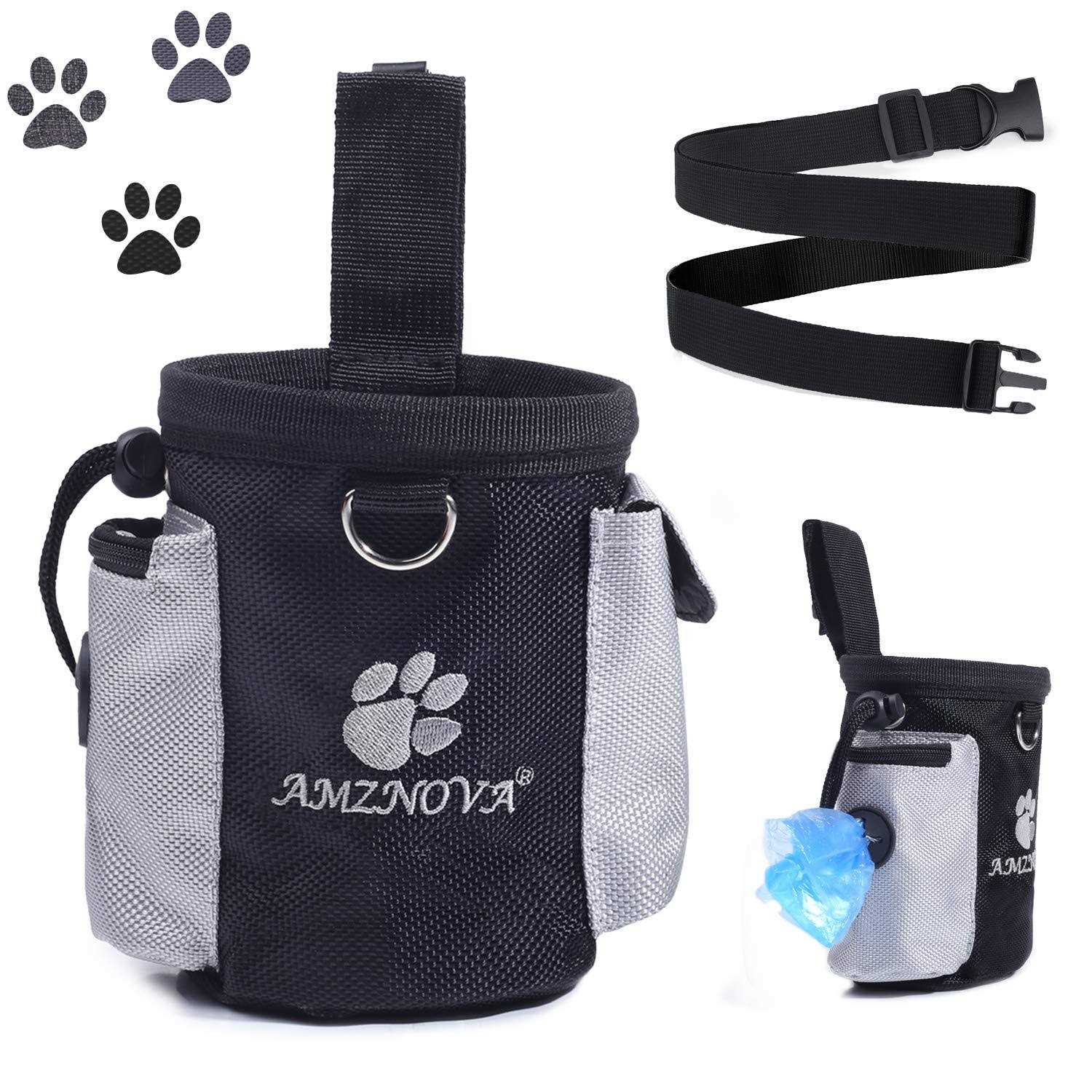 AMZNOVA Dog Treat Bag Puppy Training Pouch Animal Walking Snack Container Best Hiking Toys Pack Dispenser Carries with Waistband - Pet Supplies online store